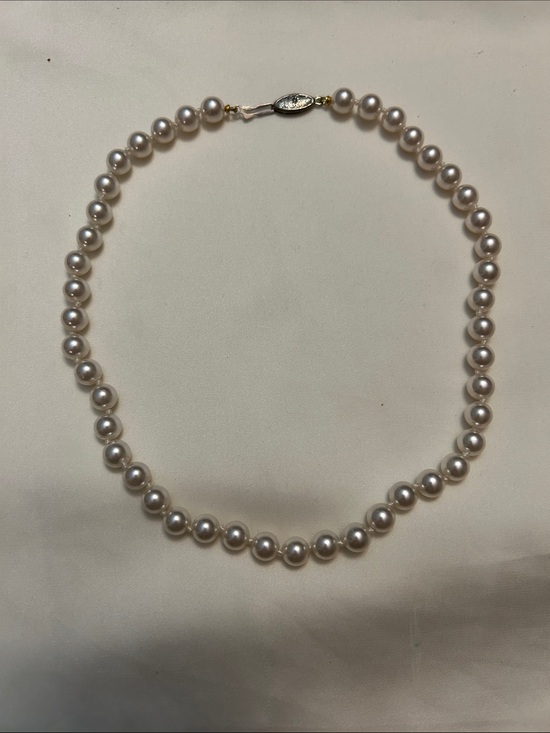 Jewelry - Classic White Pearl Strand Necklace with Silver Clasp